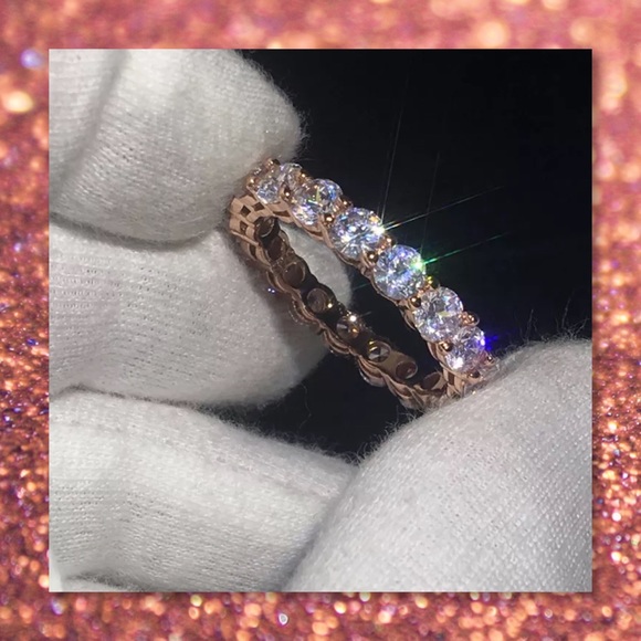JUST IN🆕 Rose Gold Filled Eternity Band - Picture 4 of 7